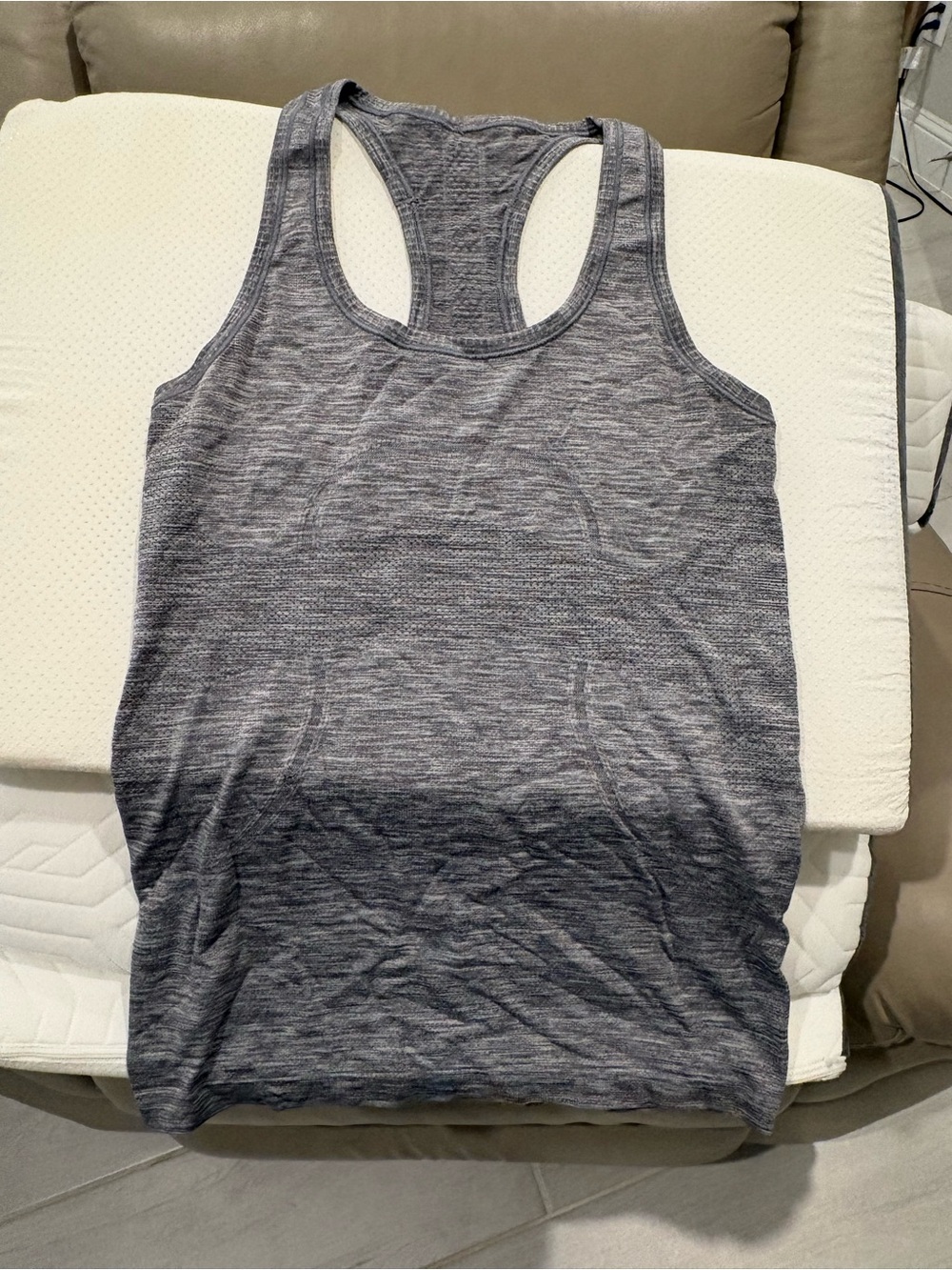 Gray Lululemon razor top